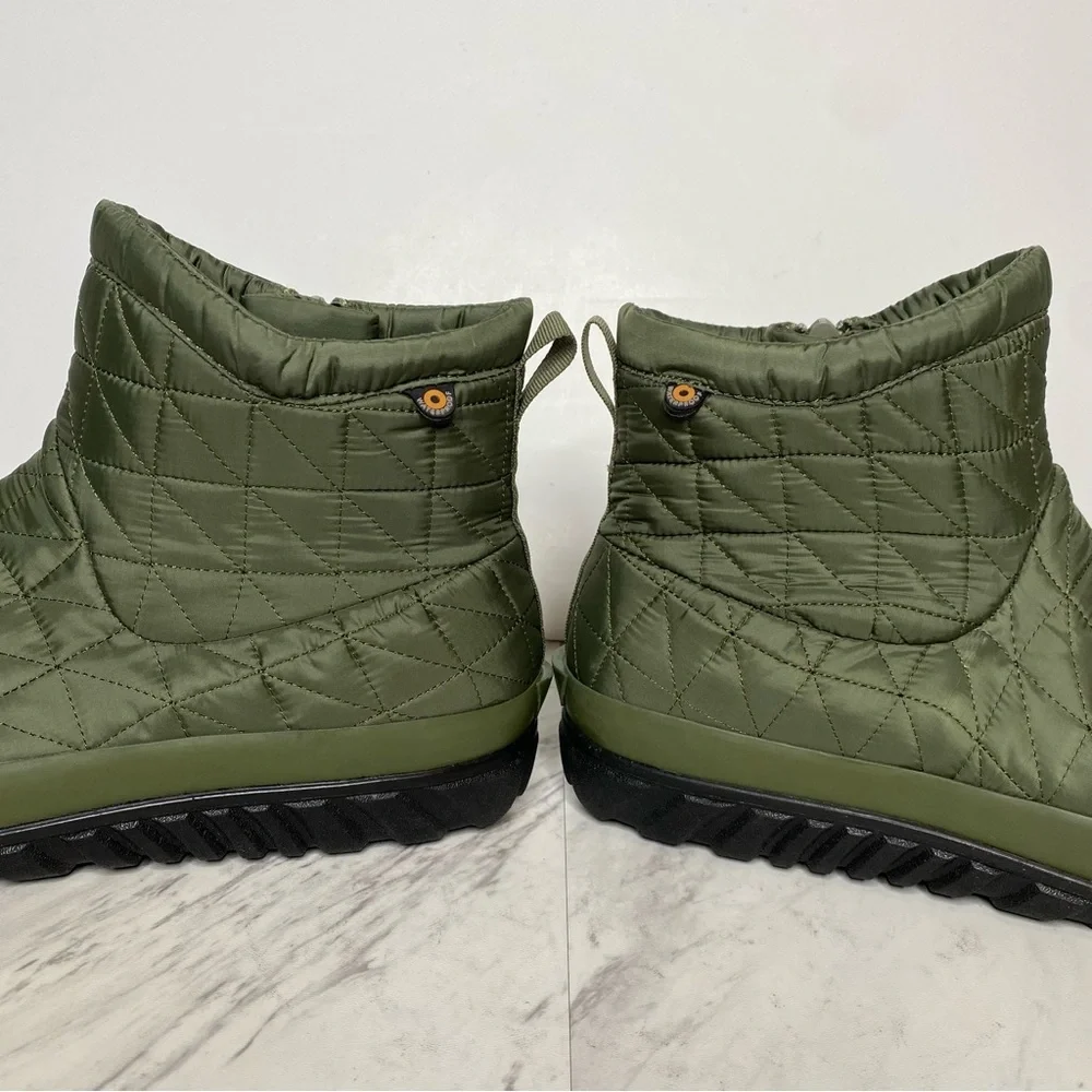 Bogs Snowday II Short Green Puffer Boot 10